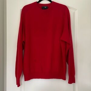 Saks, Fifth Avenue 100% cashmere long sleeve red sweater size large